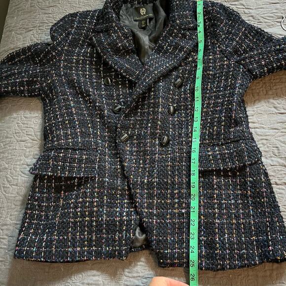 House of Harlow 1960 double breasted metallic tween blazer women’s large - Picture 9 of 12